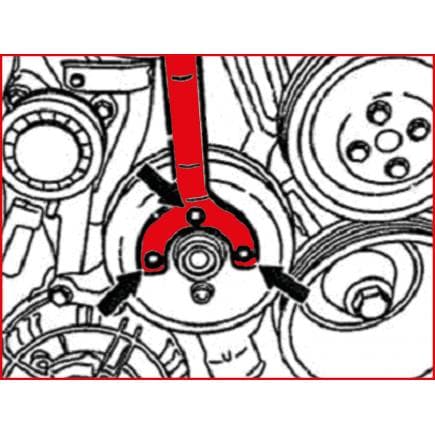 KS TOOLS 150.3008 - Clé pour visco coupleur Mercedes