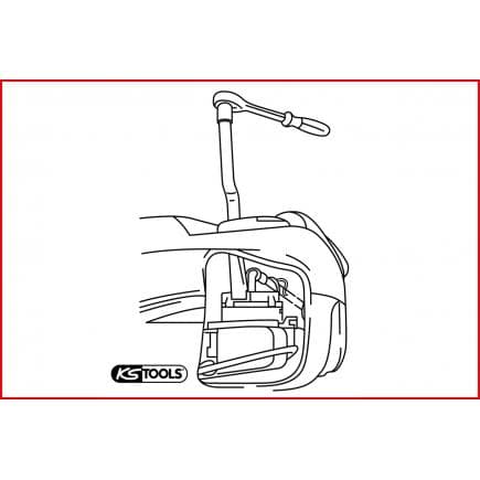 KS TOOLS 150.3179 - 1/2" Clé pour pompe à carburant VAG ø100mm