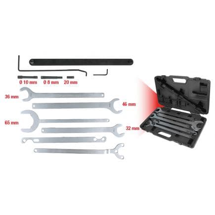 KS TOOLS 150.3320 - Jeu de clés pour moyeu de ventilateur (12 pcs)