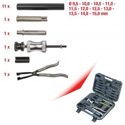 KS TOOLS 150.3510 - Jeu d'outils pour bagues d'étanchéité de soupapes (16 pcs)