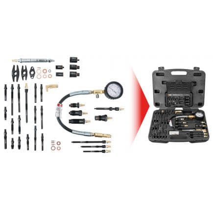 KS TOOLS 150.3660 - Outils de contrôle de compression pour moteur diesel (36 pcs)