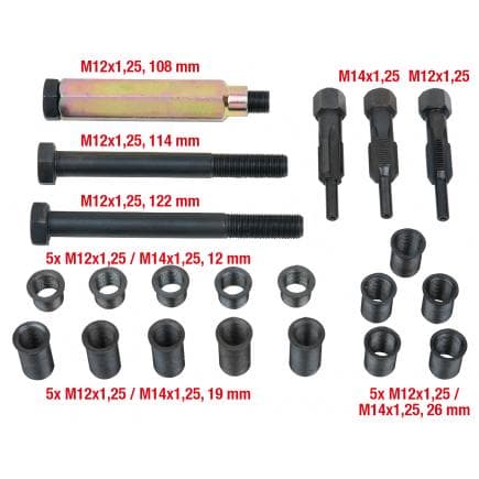KS TOOLS 150.5060 - Kit de réparation M12 x 1,25 de bougies d'allumage et de préchauffage THREADfix (21 pcs)