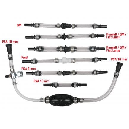 KS TOOLS 150.9030 - Coffret pour purge moteur diesel (7 pcs)