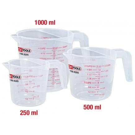 KS TOOLS 150.9205 - Jeu de verres mesureurs (3 pcs)