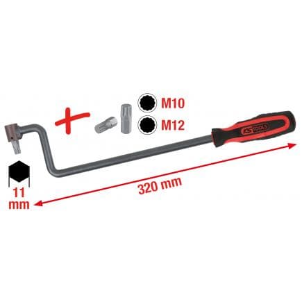 KS TOOLS 150.9470 - Clé pour géométrie sur Mercedes (3 pcs)