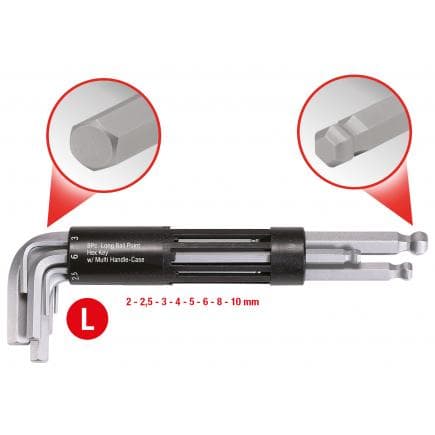 KS TOOLS 151.2100 - Jeu de clés mâles tête sphérique longues (8 pcs)