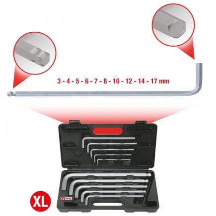 KS TOOLS 151.2150 - Jeu de clés mâles,tête sphérique (10 pcs)