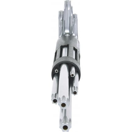 KS TOOLS 151.2280 - 3-en-1 Jeu de clé mâle Torx percé 8pcslong
