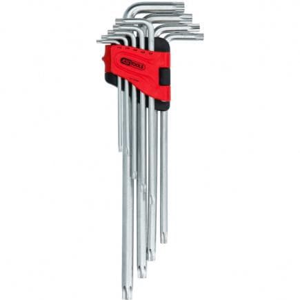 KS TOOLS 151.4580 - Jeu de clés mâles coudées Torx avec alésage, XL (9 pcs) TB10-TB50