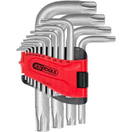 KS TOOLS 151.4610 - Jeu de clés mâles coudées Torx, Court, 14 pièces