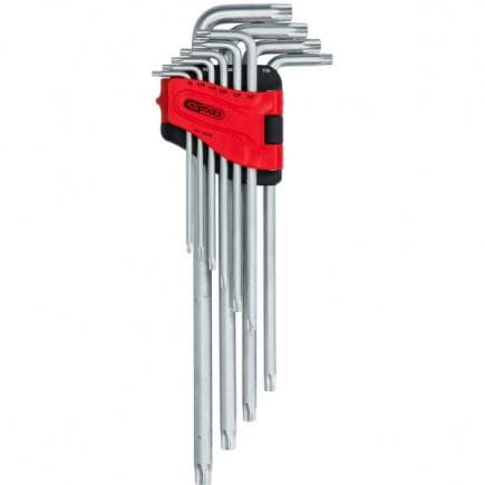 KS TOOLS 151.4800 - Jeu de clés mâles coudées Torx avec alésage, XL (10 pcs) TB8-TB50