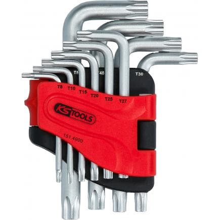 KS TOOLS 151.4900 - Jeu de clés mâles coudées Torx, Court, 10 pièces