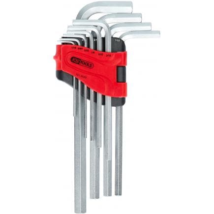 KS TOOLS 151.5020 - Jeu de clés mâles coudées à six pans creux, longues (10 pcs), pouces