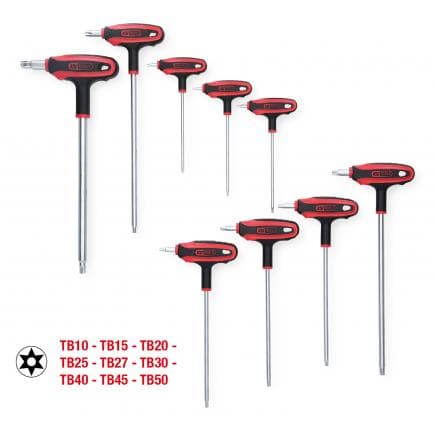 KS TOOLS 151.8160 - Jeu de clés mâles Torx percé poignée T (9pcs) TB10-TB50