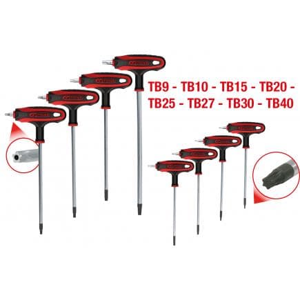 KS TOOLS 151.8165 - Jeu de clés mâles TORX percé poignée en T (8 pcs)
