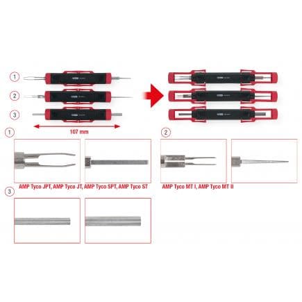 KS TOOLS 154.0015 - Assortiment d'extracteurs de câbles universels (3 pcs)