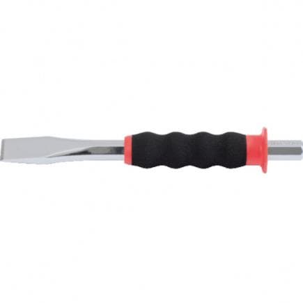 KS TOOLS 156.0241 - Burins plats avec poignée de sécurité, 20 mm, 8 pans