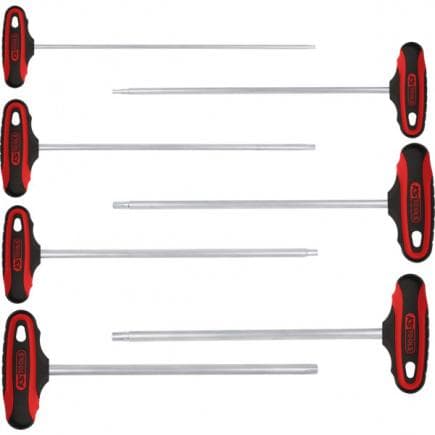 KS TOOLS 158.5050 - Jeu de clés mâles, poignée en T RIBE ERGOTORQUE plus® extra-longue (7 pcs), M4-M10