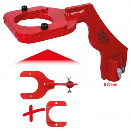 KS TOOLS 160.0195 - Support de jambe de suspension McPherson pour levier de vérins de fosse (4 pcs)