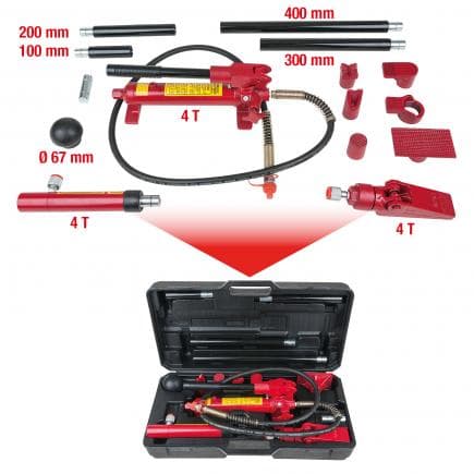KS TOOLS 160.0445 - Coffret de redressage de carrosserie VL 4 T
