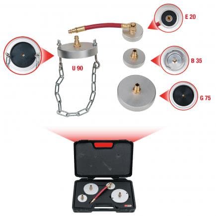 KS TOOLS 160.0710 - Jeu d'adaptateurs universels pour purgeurs de freins (4 pcs)