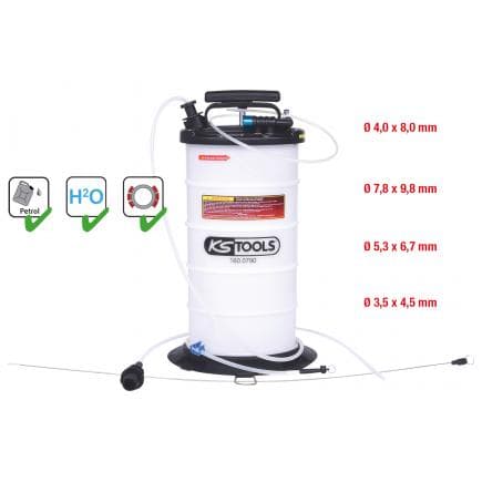 KS TOOLS 160.0790 - Pompe d'aspiration par vide 9,5 l avec 4 sondes