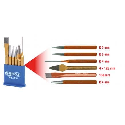 KS TOOLS 162.2118 - Jeu d'outils combinés dans un étui en plastique (6 pcs)