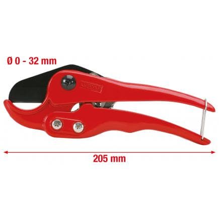 KS TOOLS 222.1001M - Cisaille pour tubes plastiques ø 0 - 32 mm, 205mm