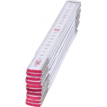 KS TOOLS 300.0062 - Mètre pliant bois, blanc, 2 m