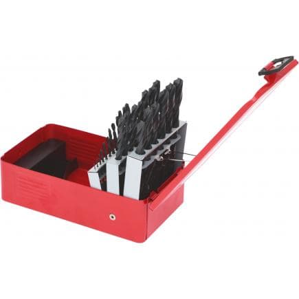 KS TOOLS 330.1613 - Coffret de forets HSS-R laminés (25 pcs) en box métal, 1-13mm