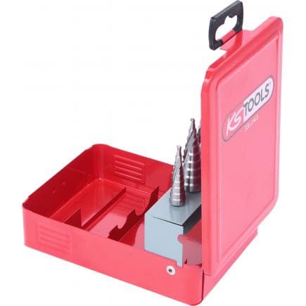 KS TOOLS 330.2403 - Jeu de forets étagés HSS, en box métal (3 pcs)