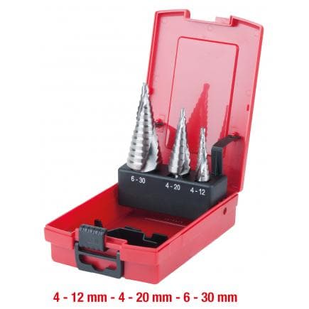 KS TOOLS 330.2404 - Coffret de forets étagés HSS, en box PVC (3 pcs)
