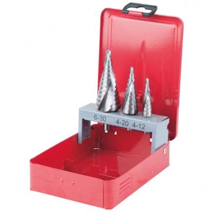 KS TOOLS 330.2413 - Jeu de forets étagés HSS Co 5 (3 pcs) en box métal