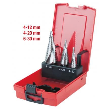 KS TOOLS 330.2414 - Coffret de forets étagés HSS Co 5, en box PVC (3 pcs)