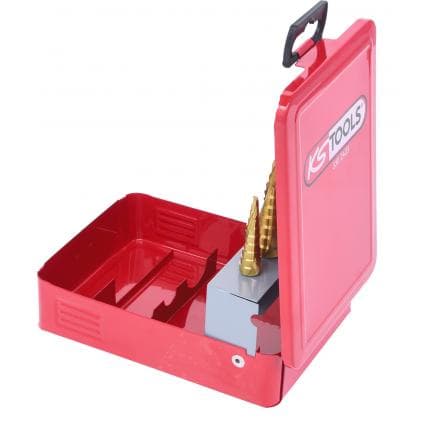 KS TOOLS 330.2423 - Jeu de forets étagés HSS TiN, en box métal (3 pcs)