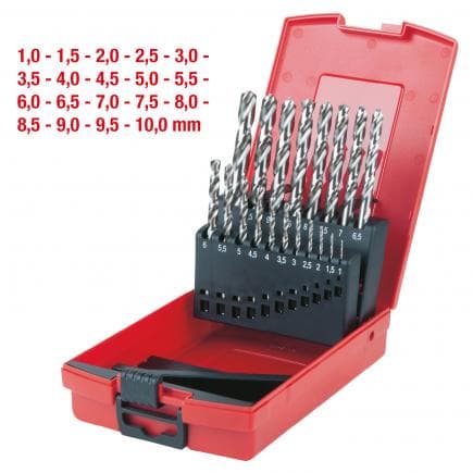 KS TOOLS 330.2620 - Coffret de forets étagés HSS TiN, en box PVC 1-10mm (19 pcs)
