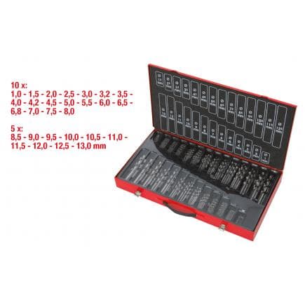 KS TOOLS 330.2650 - Coffret de forets étagés HSS TiN 1-13mm (230 pcs)