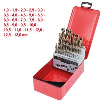 KS TOOLS 330.3613 - Coffret de forets HSS-G Co 5, en box métal 1-13mm (25 pcs)
