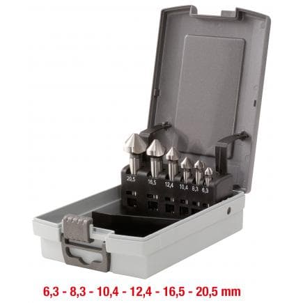 KS TOOLS 336.0446 - Coffret de forets aléseurs 90° (6 pcs), en box PVC