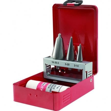 KS TOOLS 336.0513 - Jeu de forets aléseurs coniques HSS Co (4 pcs) en box métal
