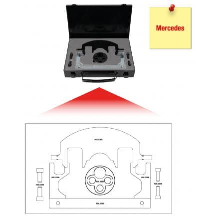 KS TOOLS 400.0385 - Jeu d'outils de réglage moteur pour Mercedes (8 pcs)