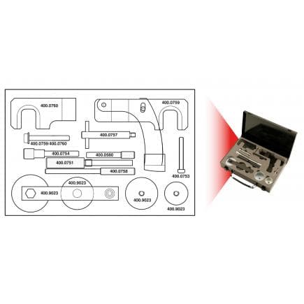 KS TOOLS 400.0750 - Jeu d'outils de réglage moteur pour Nissan / Opel / Renault (15 pcs)