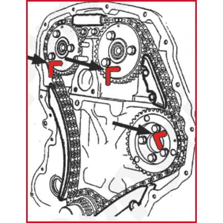 KS TOOLS 400.0800 - Jeu d'outils de réglage moteur pour Ford (11 pcs)