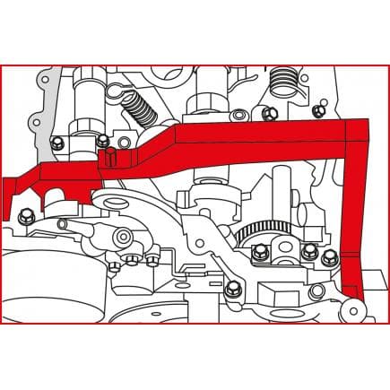 KS TOOLS 400.0850 - Jeu d'outils de réglage moteur pour BMW / Mini / PSA (7 pcs) moteurs 1,4+1,6