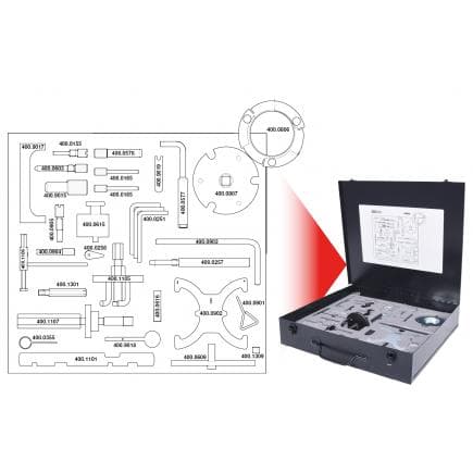 KS TOOLS 400.1300 - Jeu d'outils de réglage moteur pour Ford / VAG (34 pcs)
