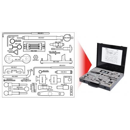 KS TOOLS 400.1400 - Jeu d'outils de réglage moteur pour VAG (42 pcs)