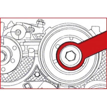KS TOOLS 400.2110 - Jeu d'outils de démontage de moyeu d'arbre à cames pour VAG (2 pcs)