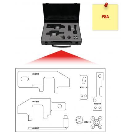 KS TOOLS 400.2115 - Jeu d'outils de réglage moteur pour PSA (11 pcs)