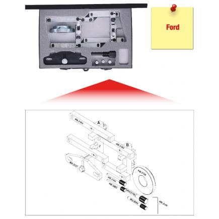 KS TOOLS 400.2155 - Jeu d'outils de réglage moteur pour Ford (9 pcs)