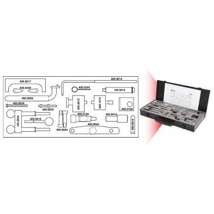 KS TOOLS 400.2225 - Jeu d'outils de réglage moteur pour VAG (21 pcs)